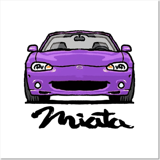 MX5 Miata NB Purple Wall Art by Woreth